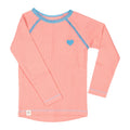 Organic Cotton Ribbed Long Sleeve Top - Strawberry Pink