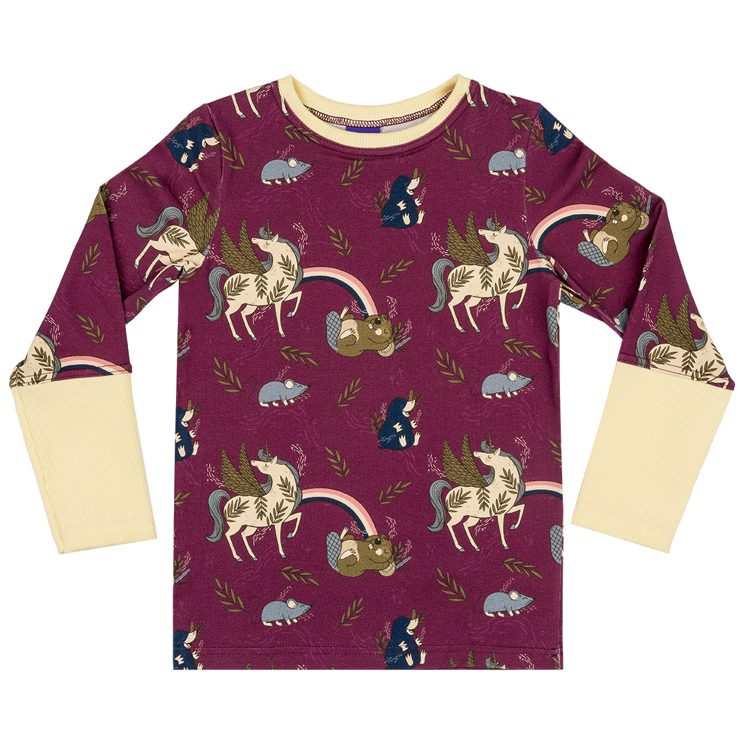 Long sleeve t-shirt- unicorn crew: Size 1.5-3Y