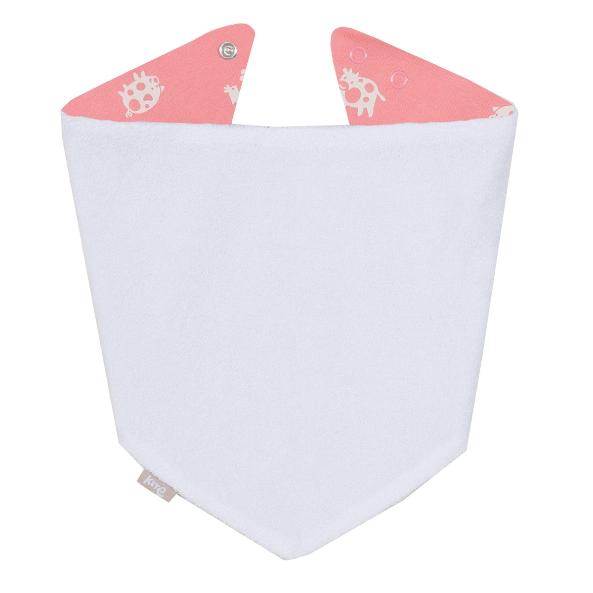 Polka farm bib- pink