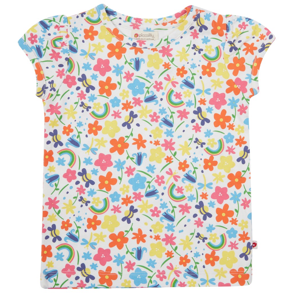 All over print t-shirt- rainbow meadow