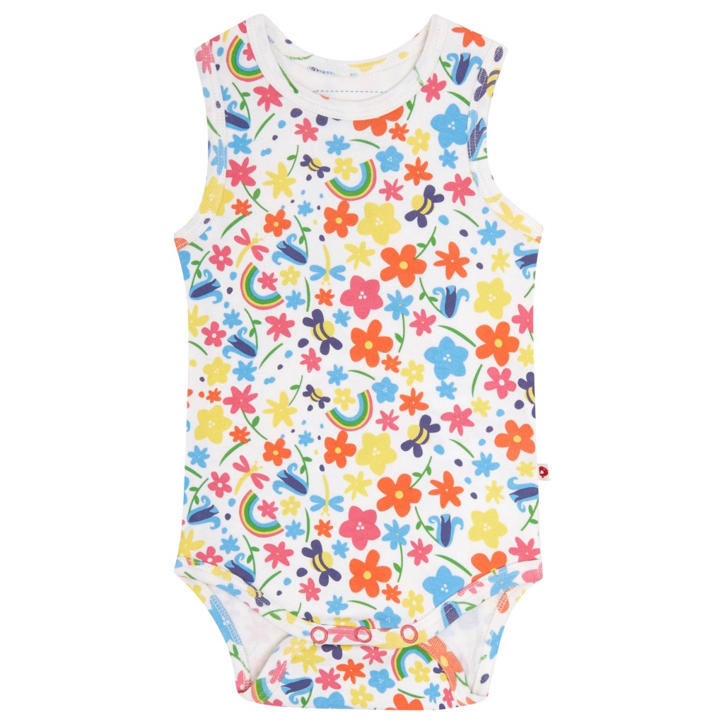 Tank bodysuit- rainbow meadow